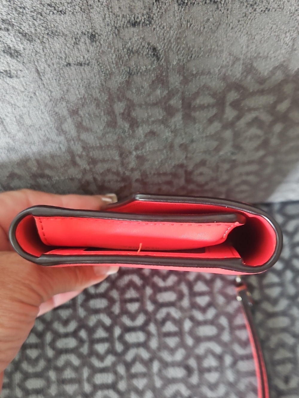 kate spade Coral-Red Envelope Wristlet with Strap, GC - Picture 13 of 14